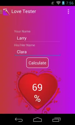 Love Tester android App screenshot 1